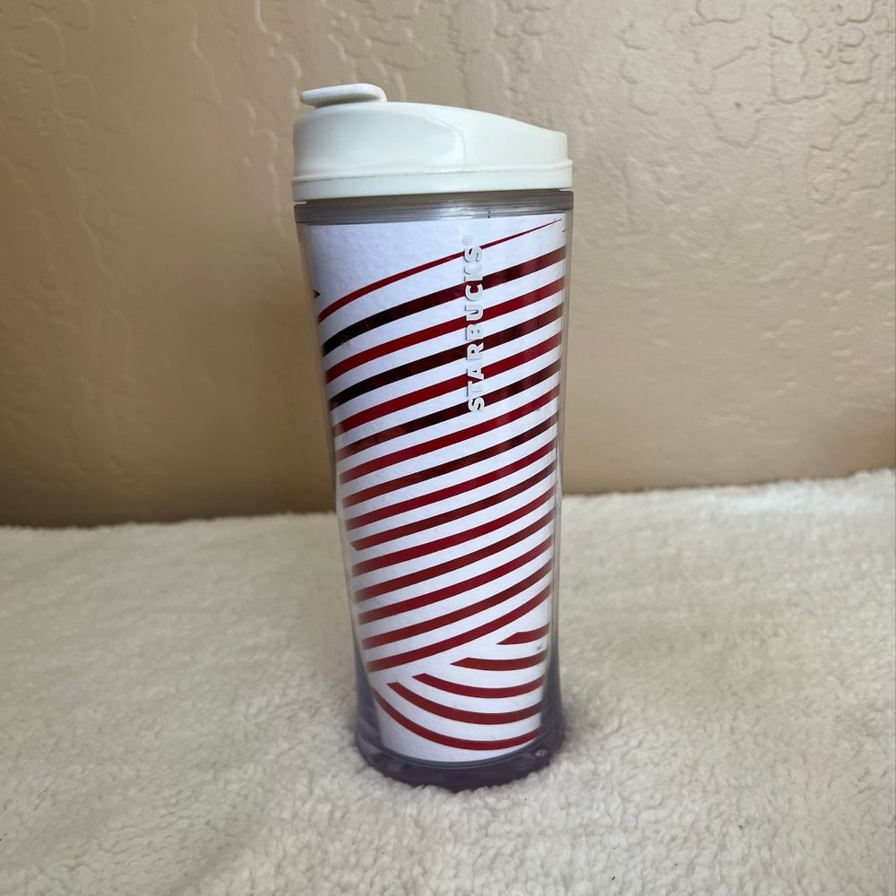 2013 Holiday Red and White Stripe Starbucks Tumbler
